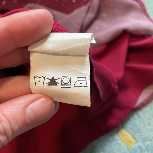 eshakti Sash Tie Purple/pink Ombre Star Print Georgette Skirt w/ pockets - Picture 5 of 7